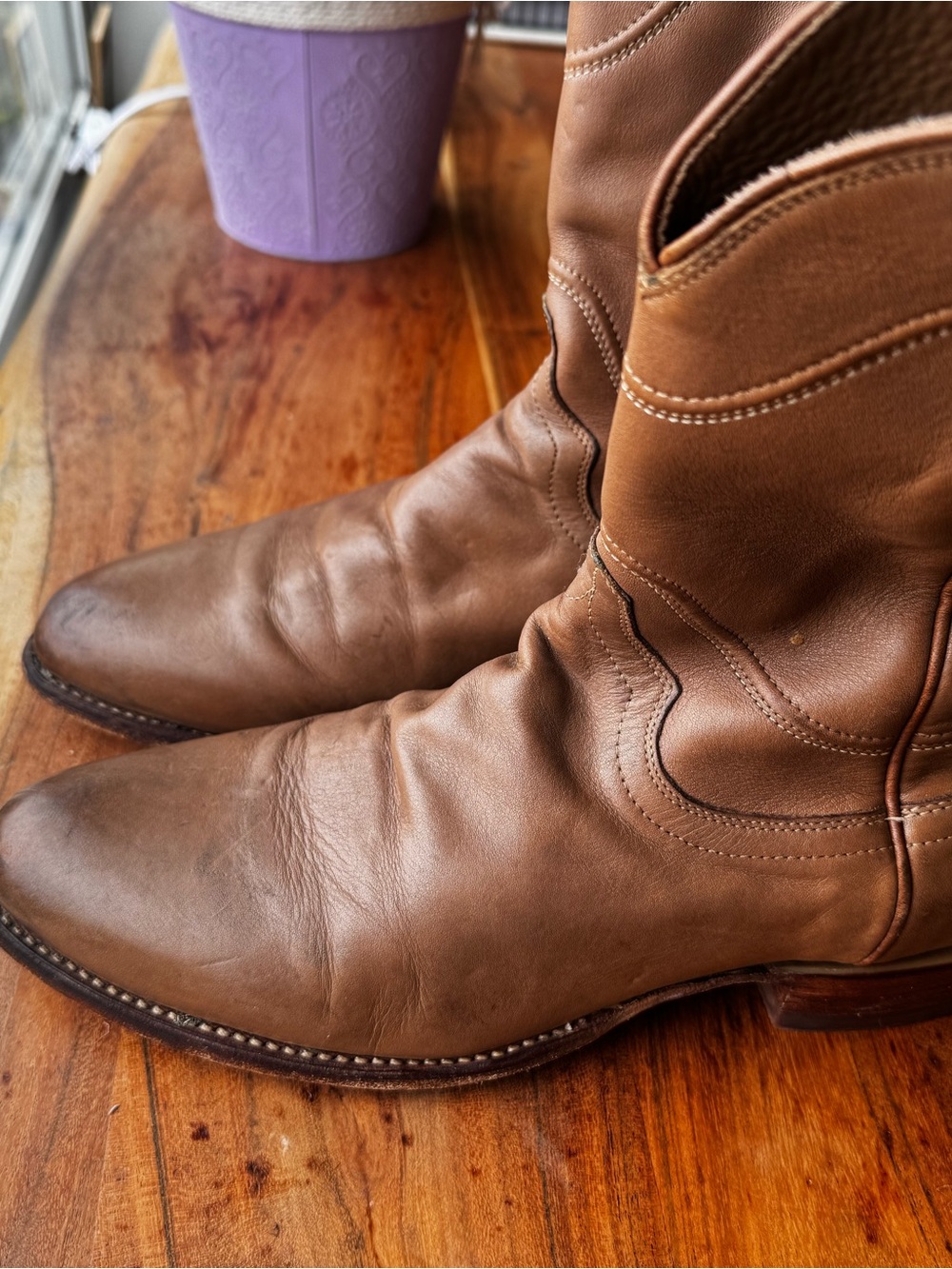 Tecovas “The Earl” Men's Classic Tan Leather Roper Boots